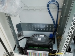 Arrivée de la fibre depuis le Noeud de Raccordement Optique (NRO)