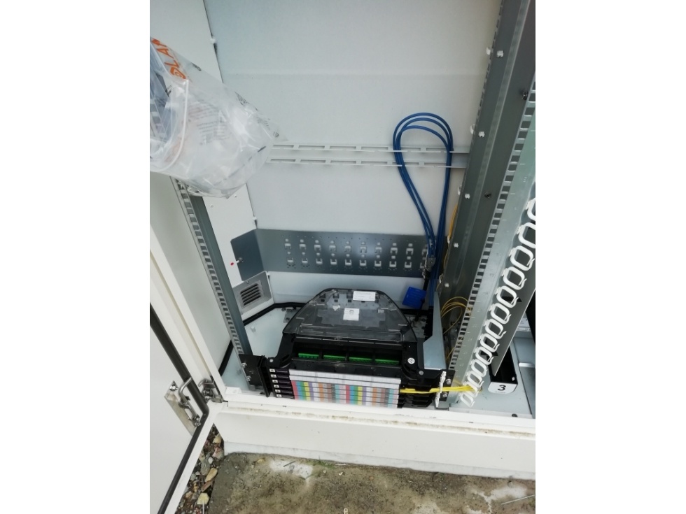 Arrivée de la fibre depuis le Noeud de Raccordement Optique (NRO)